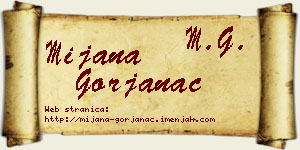 Mijana Gorjanac vizit kartica